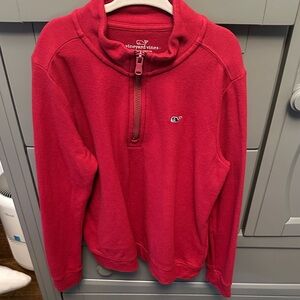 Vineyard Vines Kids' Red Half-Zip Sweater